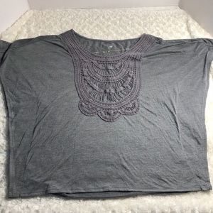 Converse bat wing grey crop top size SM